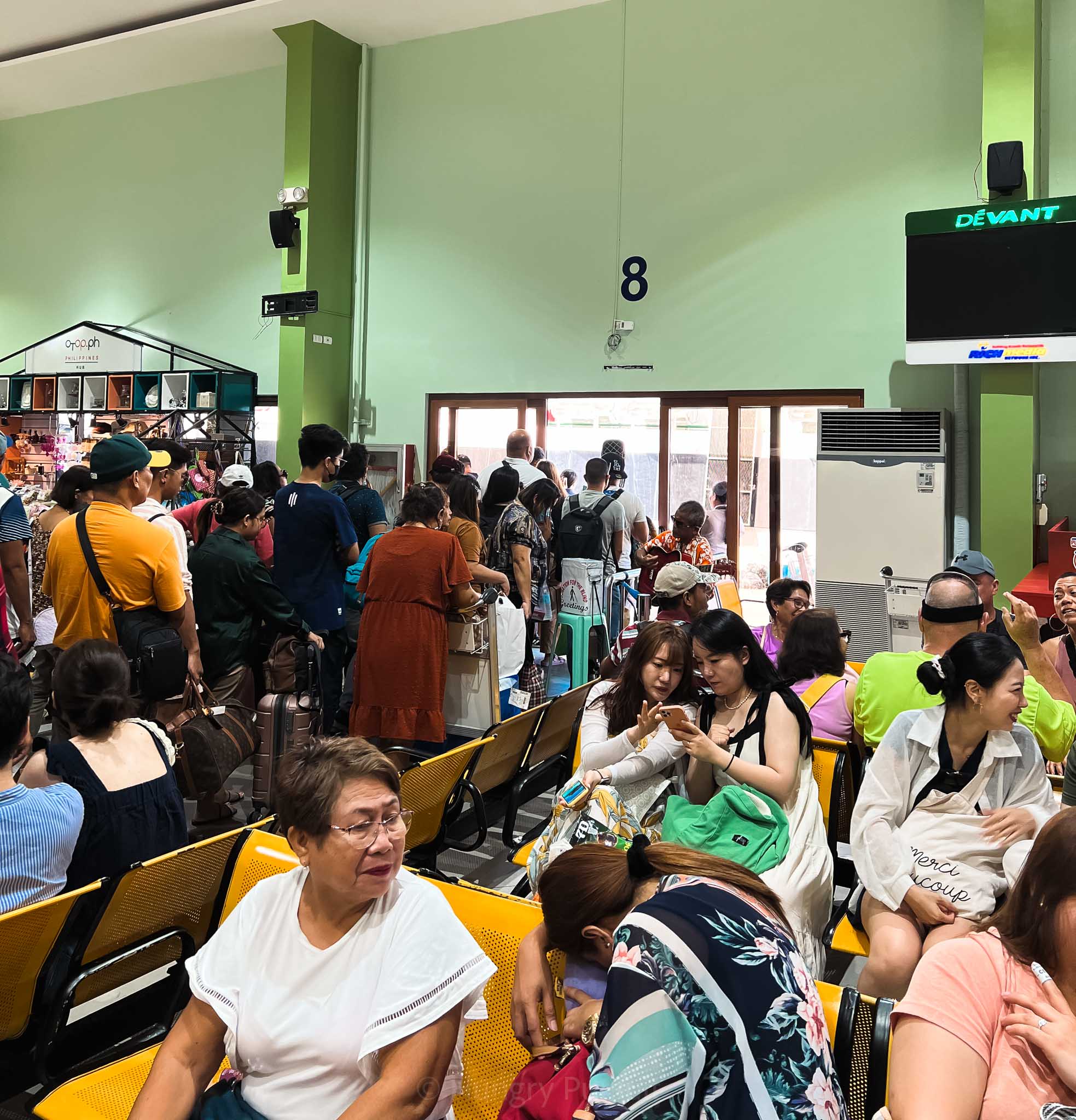 cebu to bohol ferry - lineup for boarding