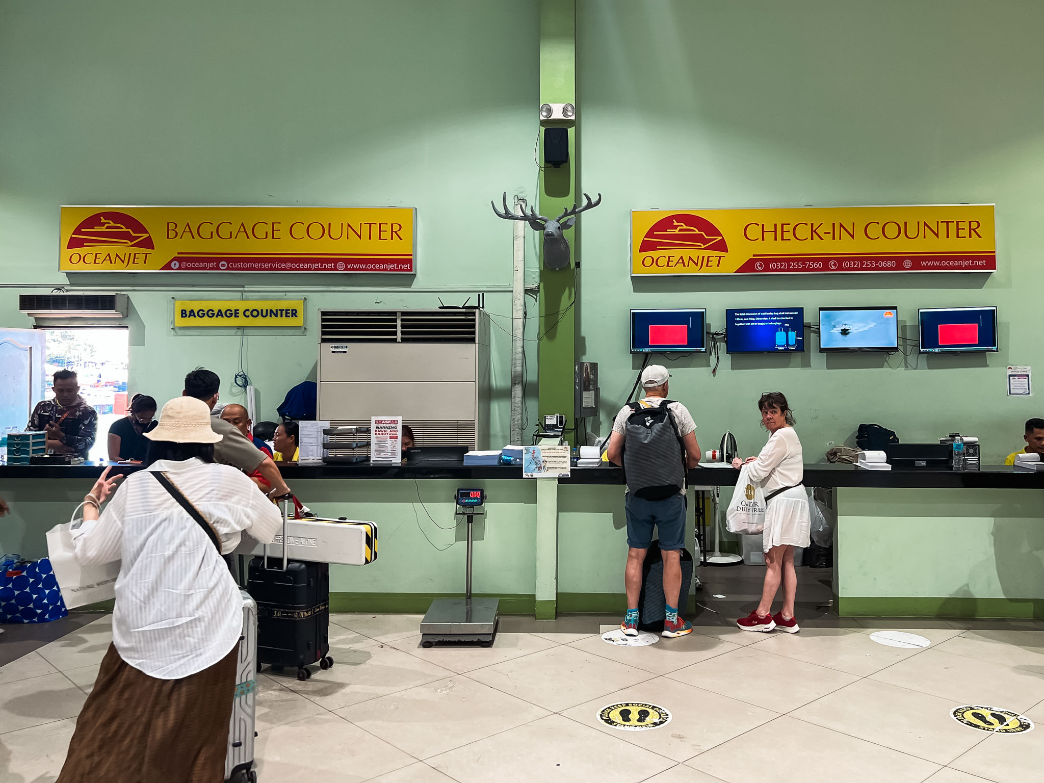 cebu to bohol ferry- check-in counter and baggage counter