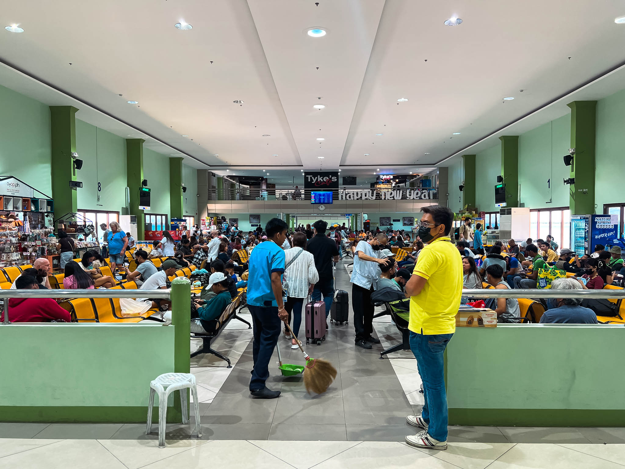 Waiting area at Cebu Pier for the cebu to bohol ferry