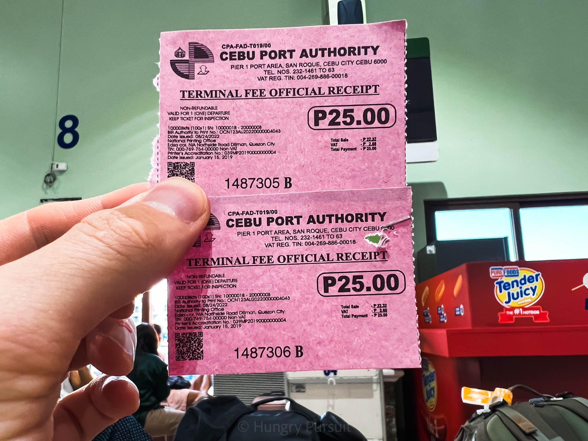 cebu to bohol ferry - terminal fee 