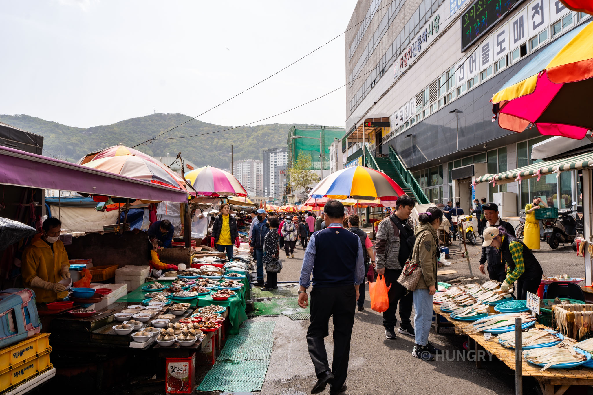 Outdoor market section of Jagalchi Market