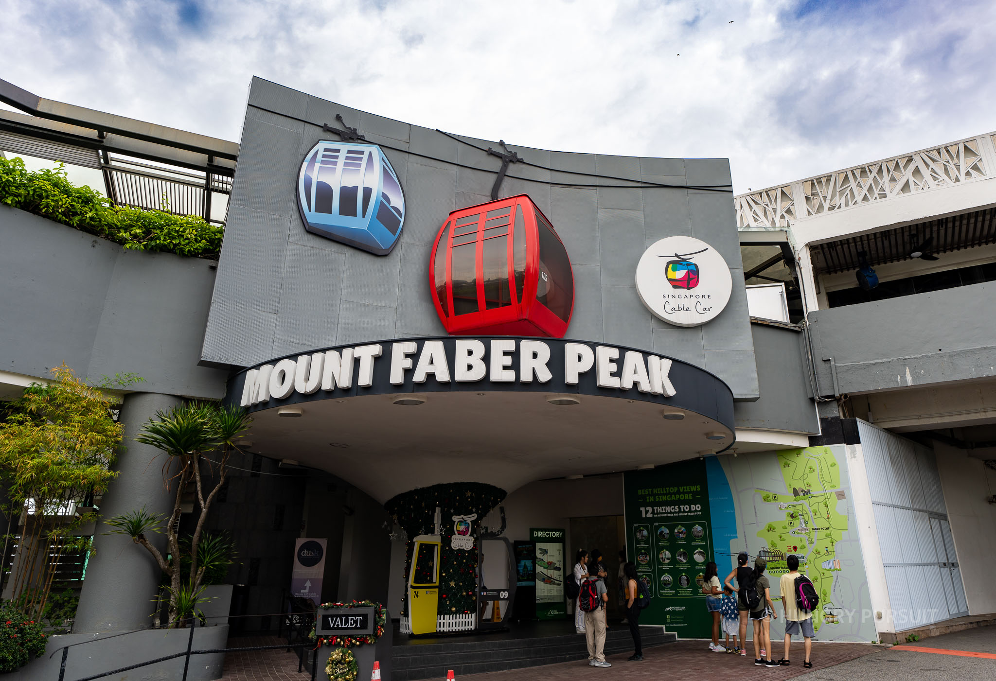 Exterior view of Mount Faber Cable Car Station, the starting point of the cable car ride in Singapore