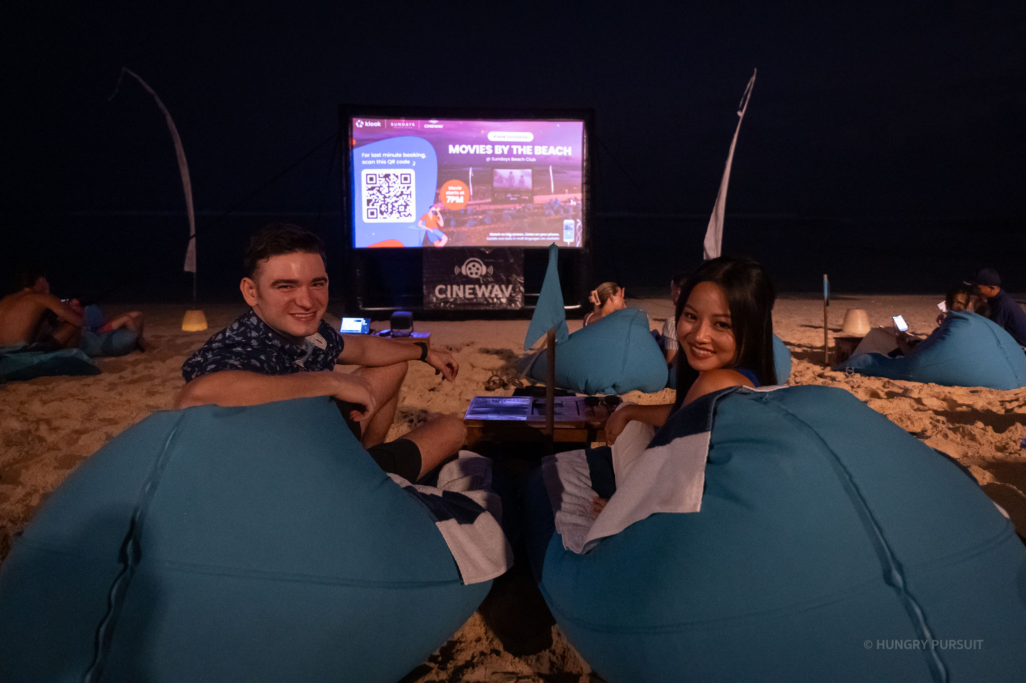 Things to do in Uluwatu go to Sunday's Beach Club for a movie by the beach