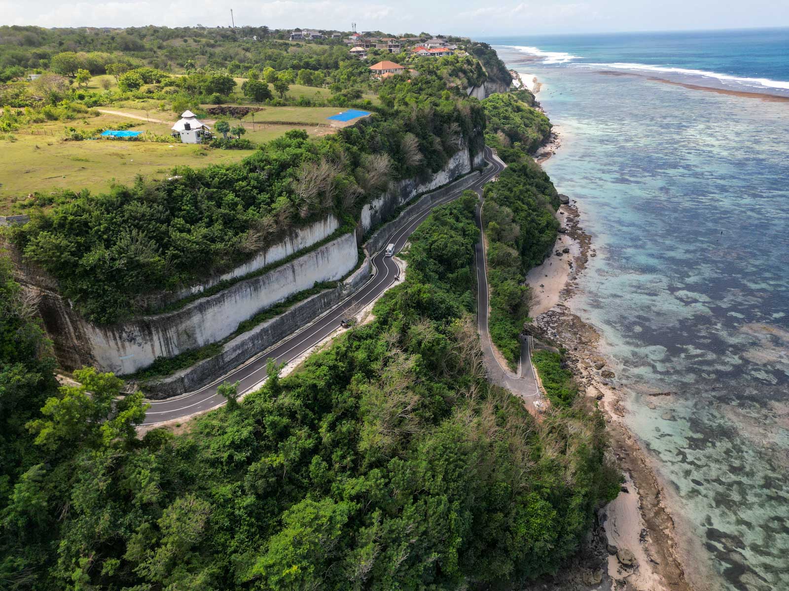 Best Uluwatu Bali Beaches Entrance Path to Pantai Batu Barak Drone