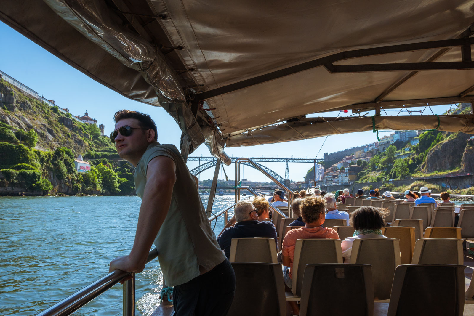 a man observing on the Duoro River Cruise