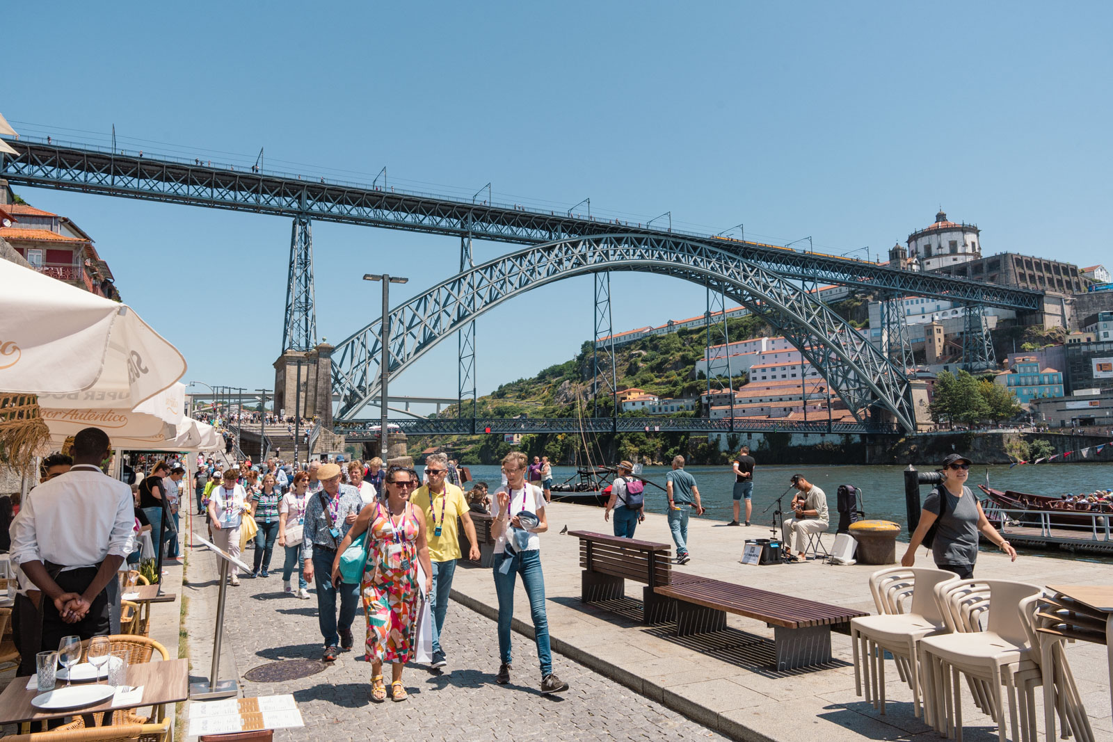 Picture of Luis bridge from the boardwalk, 1 day in Porto