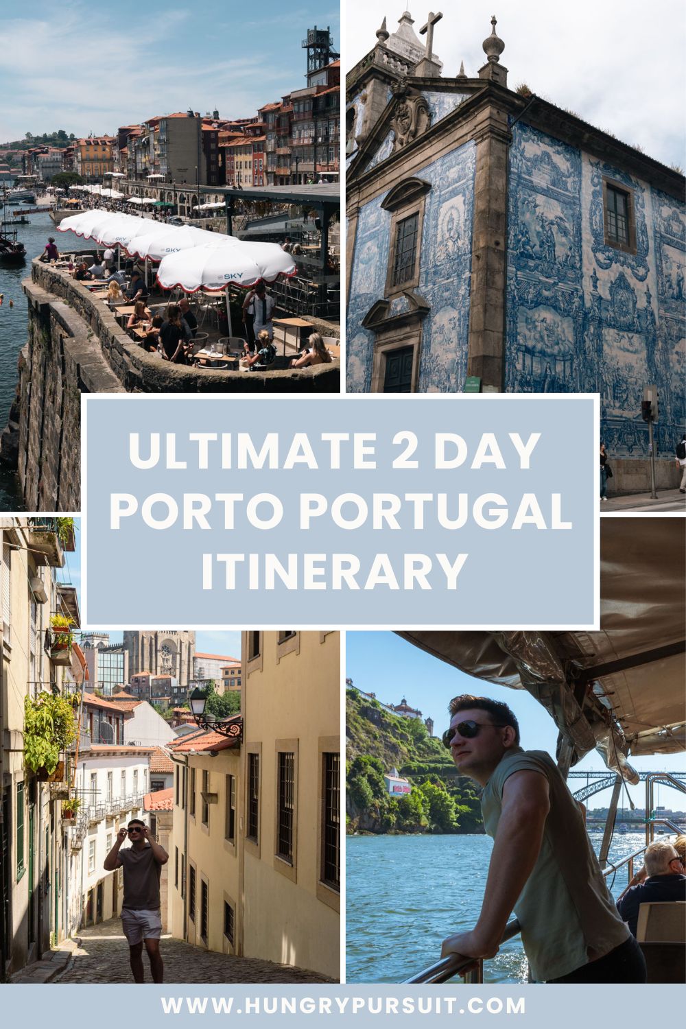 a collage of places to visit in Porto on our 2 days in porto itinerary