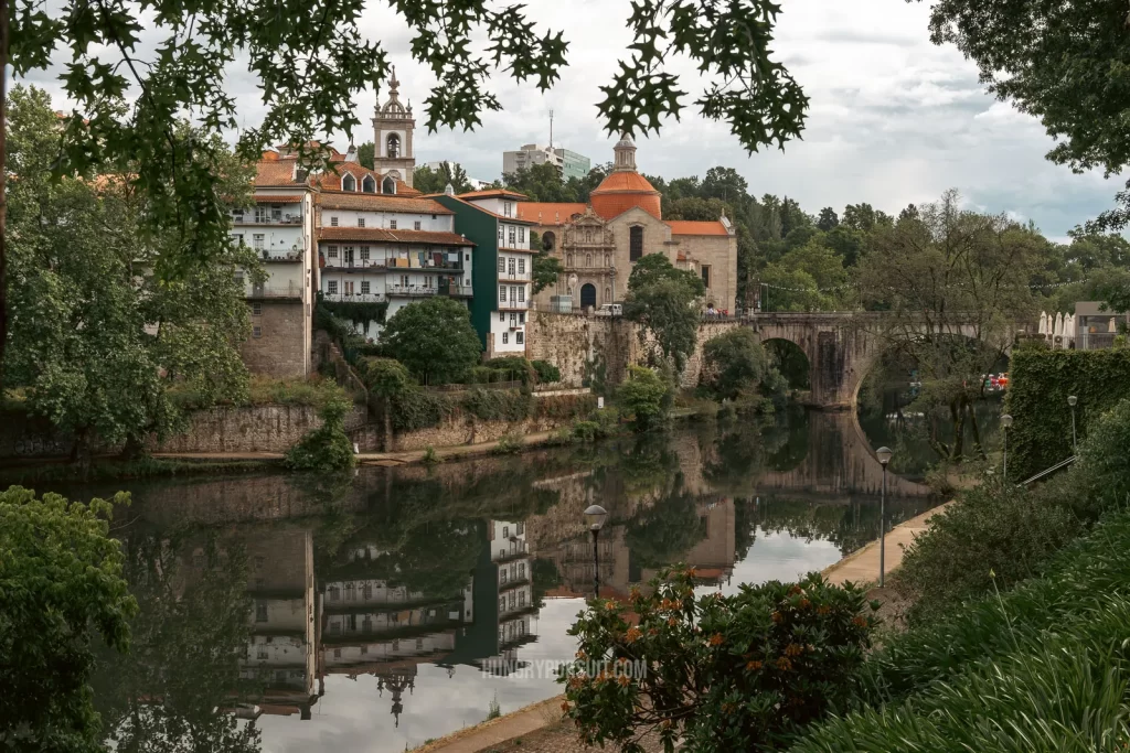 a picture of the riverside of the charming town of Amarante on the best Douro Valley wine tour