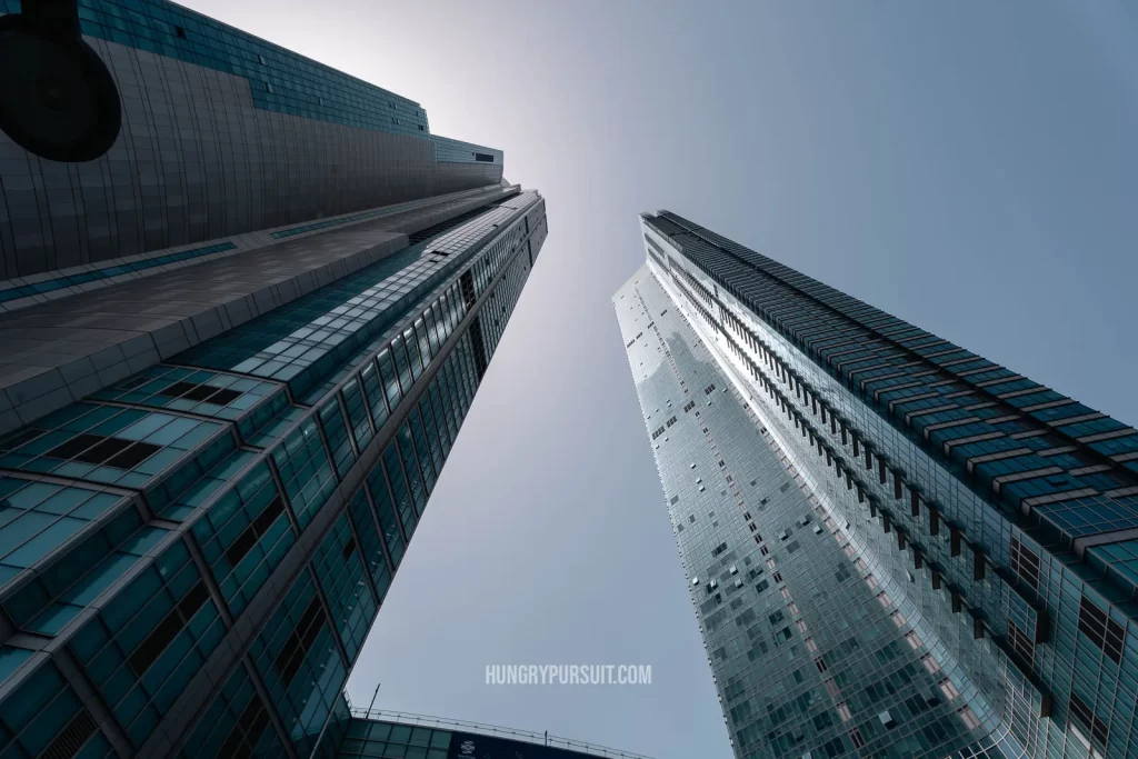 Busan X The Sky exterior of the two tall towers