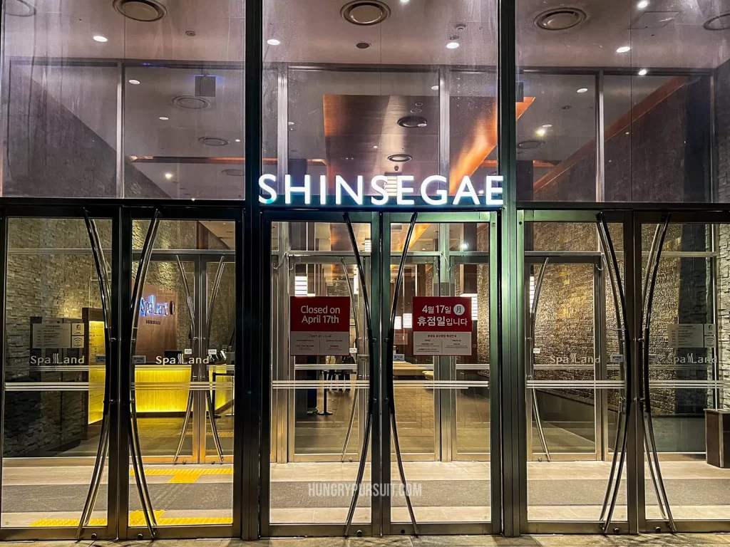 front of shinsegae