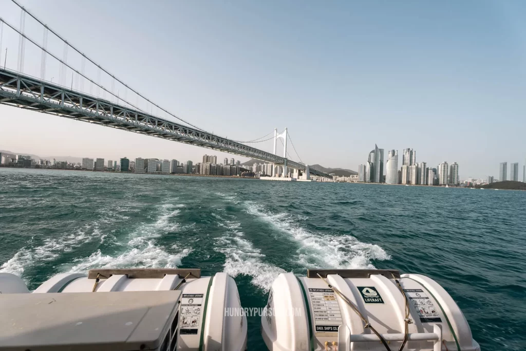 Busan itinerary diamond bay yacht cruise view of gwangalli bridge