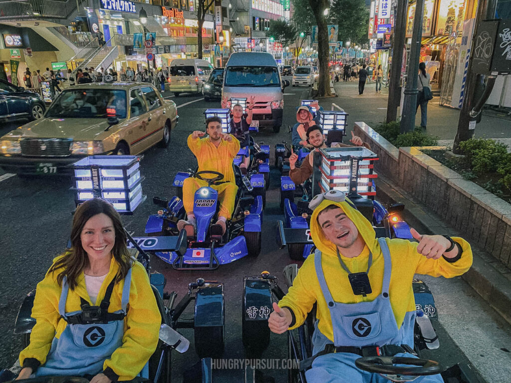 Group Go Kart Costume Racing Best Photo Spots in Tokyo Japan