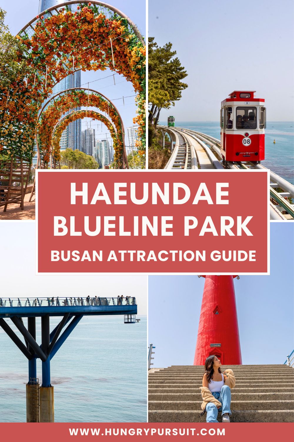 a collage of attractions at haeundae blueline park