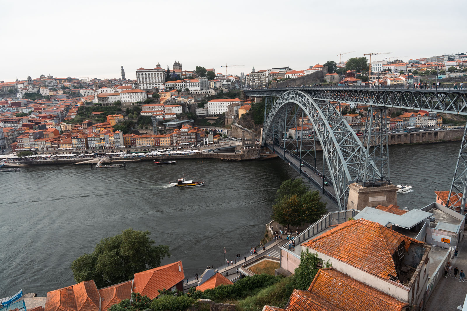 views from inside an ascending cable car; 2 days in porto itinerary