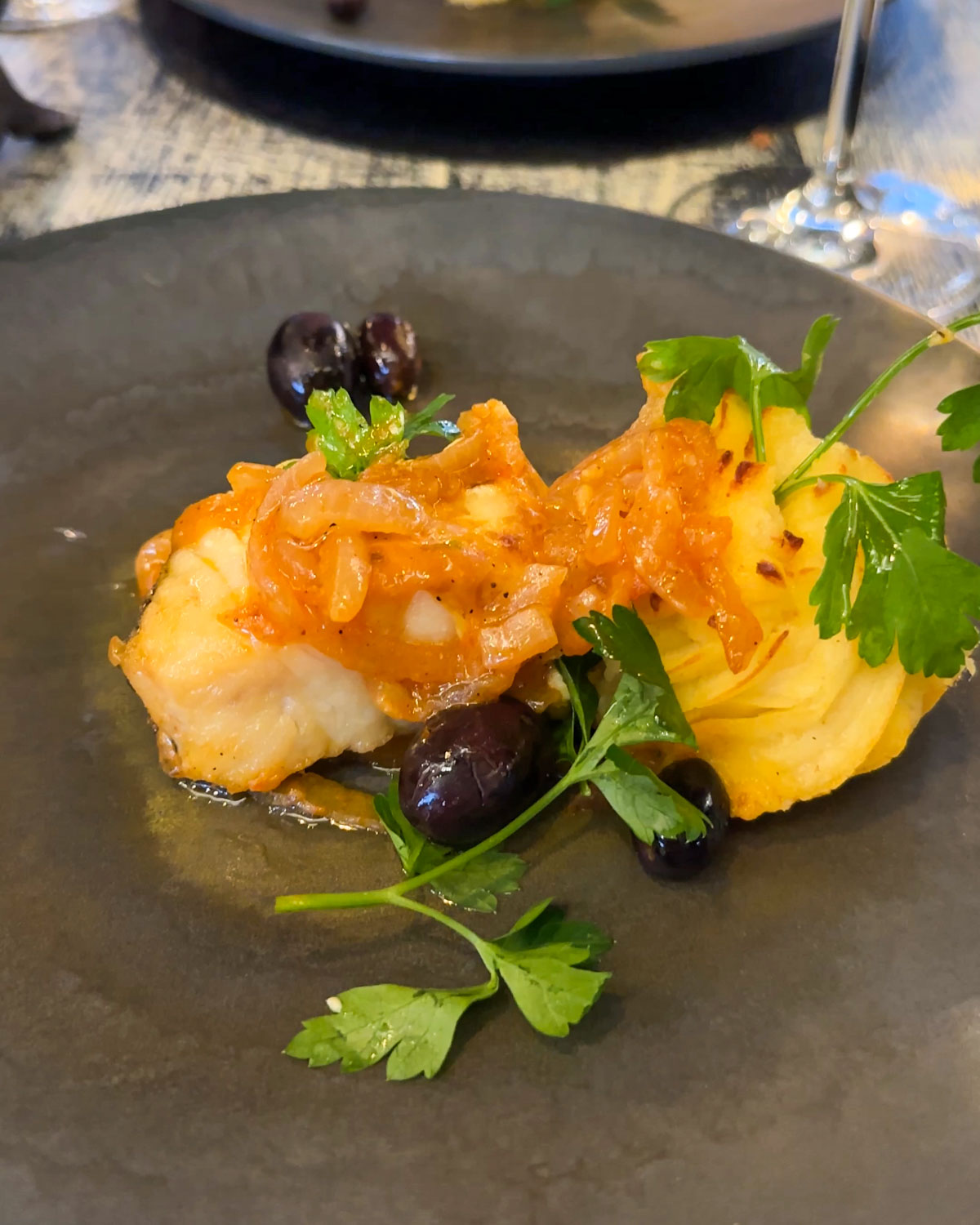 a picture of cod fish main course; 2 days in porto itinerary